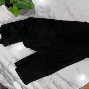 AG black stretch distressed denim maternity jeans size 25R- fab condition